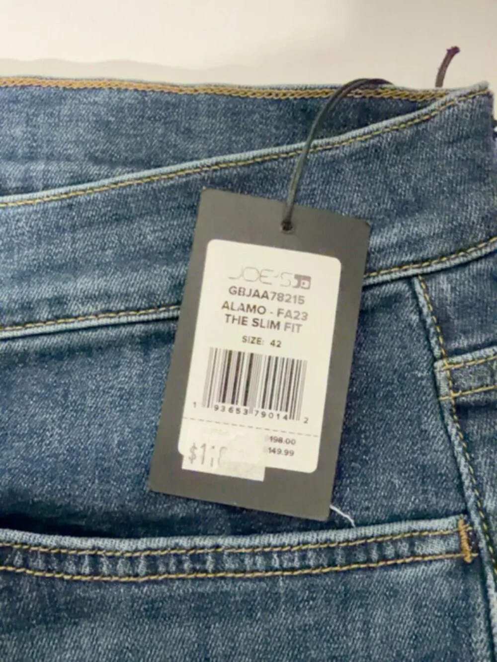 Joe’s Jeans Men’s 42 The Slim Fit Alamo Blue Denim Jeans NWT